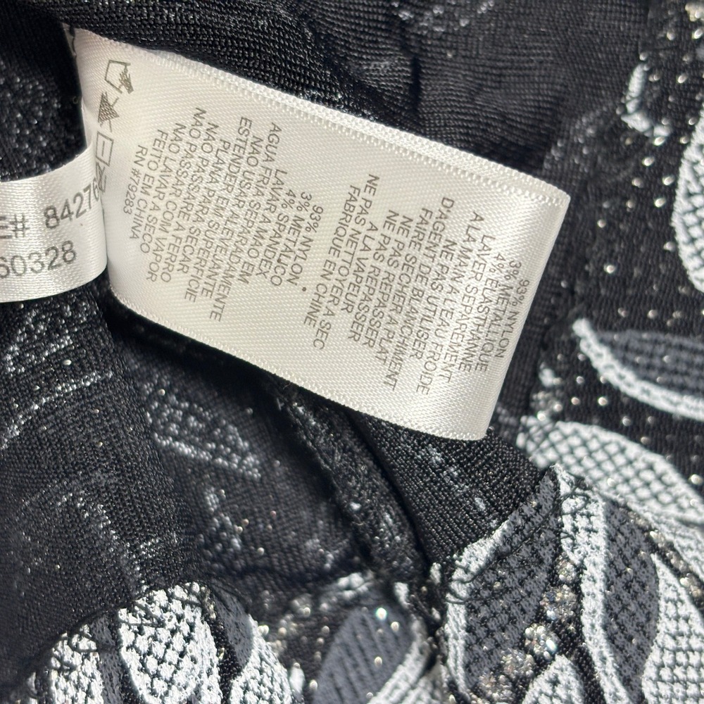 Alex Evenings Metallic Leaf Jacket Womens 2X Open Front Formal NWT - Picture 9 of 12